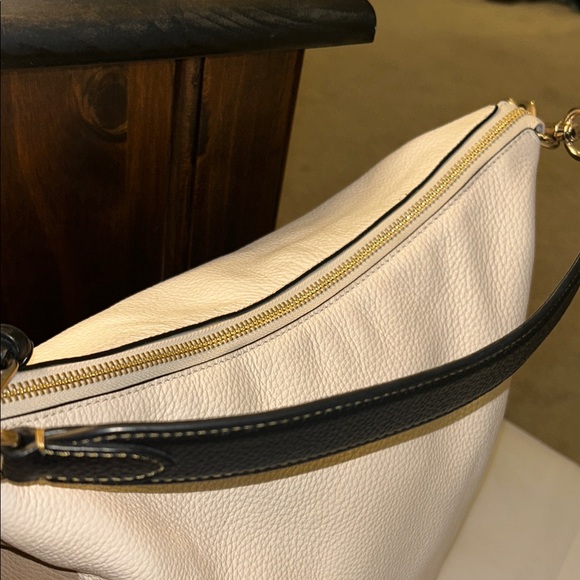 COACH Penny Shoulder Bag Chalk Multi Colorblock Refined Pebble Leather. - Picture 5 of 16